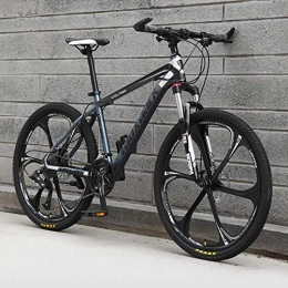 DJP Mountainbike DJP Mountainbike, Möbel 24 Zoll Carbon Stahl Mountainbike, Tragbare Outdoor-Mountainbikes City Urban Pendler Für Jugendliche Erwachsene Männer Und Frauen, Vollfederung Mtb Weiß / Schwarz-6 Speichen 2