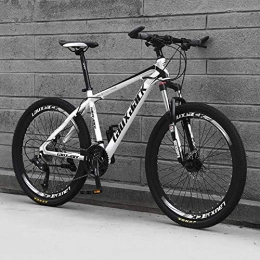 DJP Mountainbike DJP Mountainbike, Möbel Doppelscheibenbremsen Mountainbike, Mountainbikes 26 Zoll Stahl Carbo Mountainbike High Carbon Stahl Vollfederung Falträder Schwarz / Grau-3 Speichen 27-Gang, Weiß / Schwarz-Sp