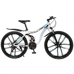 DKZK Mountainbike DKZK 21 / 24 / 27 Speed ​​Cross Country Bike Doppelscheibenbremse FüR Erwachsene Vollfederung Mountainbike 24 / 26"Mountainbike Rahmen Aus Kohlenstoffhaltigem Stahl