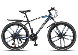 Domrx Mountainbike Domrx 24 / 26 Zoll 21 / 24 / 27 / 30 Geschwindigkeit Zehn Cutter Rad Off Road Variable Geschwindigkeit Doppelscheibenbremse Imitation Carbon Framee-Schwarz blau_26 Zoll (155-185 cm) _30