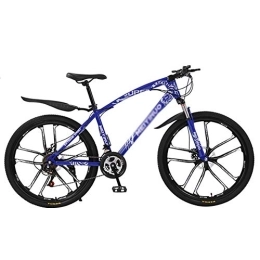 DULPLAY Mountainbike DULPLAY Doppelscheibenbremse, Stoßdämpfung, Federung vorne, für Herren und Damen, Arbeitszeit, Fahrrad, Mountainbike, Fahrrad, Blau, 10, Spoke, 26 Zoll, 21 Geschwindigkeit