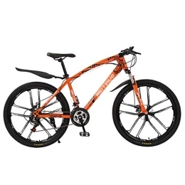 DULPLAY Mountainbike DULPLAY Dual-scheiben-Bremse Stoßdämpfung Front-aufhängung, Männer's Und Frauen's Umschalten Mountainbike, MTB Bike Orange 10 Spoke 26", 27-Gang