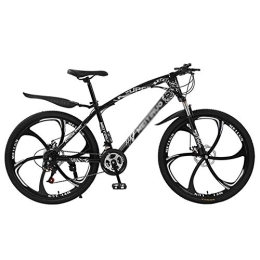 DULPLAY Mountainbike DULPLAY Mountainbike, verstellbarer Sitz für Lenker, Herren, Damen, Erwachsene, alle Gelände, Doppelscheibenbremse, Hardtail, Mountainbike, Schwarz 6 Spoke 26 Zoll, 24 Gänge