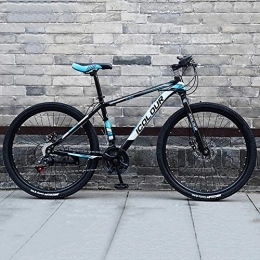 DULPLAY Fahrräder DULPLAY Männer's Mountainbike, Fahrrad Mit Einstellbar Memory-Schaum Sitz, Hoch-kohlenstoffstahl Hardtail MTB Schwarz Und Blau 24", 24-Gang