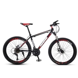 RECORDARME Mountainbike Erwachsene Offroad Mountainbike 24 Zoll Integriertes Rad Speichenrad 21 Gang Variable Geschwindigkeit Rennrad für Stadtumgebung und Pendeln für Arbeit Schwarz