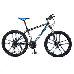 RECORDARME Mountainbike Erwachsene Offroad Mountainbike, 24 Zoll Integriertes Rad Speichenrad 21 Gang Variable Geschwindigkeit Rennrad für städtische Umgebung und Pendeln, um die Arbeit abzusteigen, Schwarz