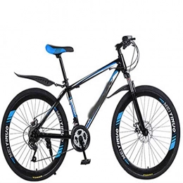 CDPC Mountainbike Fahrräder aus Aluminiumlegierung, männliche und weibliche Fahrräder aus Kohlefaser, Doppelscheibenbremsen, ultraleichte integrierte Mountainbikes (Color : Black Blue, Size : 26 Zoll)