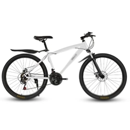  Mountainbike Fahrräder für Erwachsene, 24 / 26 Zoll Mountainbike Speed Change Double Disc Brake Spoked Wheel Student Adult Shock Absorption Cross-Country Bike (Color : Ultimate White, Size : 30speed)