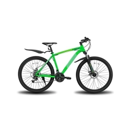  Mountainbike Fahrräder für Erwachsene, 3 Farben, 21 Geschwindigkeit, 26 / 27, 5 Zoll, Stahl, Federung Gabeln, Disc Brake Mountain Bike (Color : Green, Size : S)