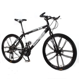  Mountainbike Fahrräder für Erwachsene Mountainbike 26 Zoll 24 Speed 10 Knife Student Erwachsene Student Man and Frau Mehrfarbig (Color : Black, Size : 155-185cm)