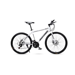  Mountainbike Fahrräder für Erwachsene Mountainbike 30 Speed 26 Zoll Erwachsene Männer und Frauen Shock One Wheel Speed Racing Disc Brakes Off Road Student Bicycle (Color : White, Size : X-Large)