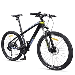 GJZM Mountainbike GJZM Mountainbike 27, 5-Zoll-Mountainbikes für Erwachsene, ultraleichtes Mountainbike mit Carbonrahmen, Doppelscheibenbremse Männer Hardtail-Mountainbike für Frauen, Gelb, 27-Gang