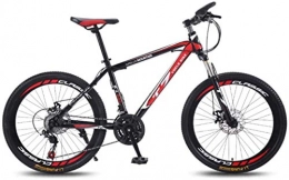 HCMNME Mountainbike HCMNME Mountainbikes, 26-Zoll-Fahrrad-Mountainbike Erwachsene Variable Geschwindigkeitslicht Fahrrad 40 Fräser Räder Aluminiumrahmen mit Scheibenbremsen (Color : Black red, Size : 24 Speed)