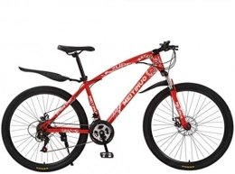 HCMNME Mountainbike HCMNME Mountainbikes, Mountainbike Fahrrad 26 Zoll Scheibenbremse Erwachsene Fahrrad Speichen Rad Aluminiumrahmen mit Scheibenbremsen (Color : Red, Size : 27 Speed)