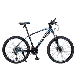 RSJK Mountainbike High-End-Mountainbike 26-Zoll-Mikrodrehung 27-Gang-33-Gang-Rennen Offroad-Fahrrad Aluminiumlegierung Rad vorne und hinten Scheibenbremsen Stoßdämpfer Vorderradgabel schwarz blau@33-Gang-Speichenrad