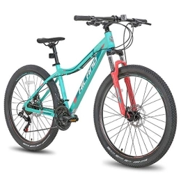 HH HILAND Mountainbike HILAND 27, 5 Zoll Mountainbike MTB mit Aluminiumrahmen 24 Gang Schaltung Doppelscheibenbremse Lock-Out Federgabel mintgrün für Damen und Mädchen