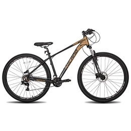 HH HILAND Mountainbike Hiland 29 Zoll Mountainbike Aluminium Hydraulische Scheibenbremse 16 Speed mit Lock-Out Federgabel Schwarz