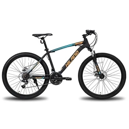 HH HILAND Fahrräder Hiland Mountainbike 26 Zoll MTB Fahrrad mit 21 Gänge Schaltung Stahlrahmen Scheibenbremse Federgabel Jungenfahrrad Pendler Fahrrad Cityrad Schwarz&Orange