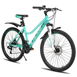 Hiland Mountainbike Hiland Mountainbike 26 Zoll MTB vorne Federung mit 21 Gänge Schaltung Stahlrahmen Scheibenbremse Schutzblechen mintgrün für Damen Frauenfahrrad