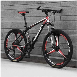 HCMNME Mountainbike Hochwertiges langlebiges Fahrrad, Outdoor-Sport 26" Front Suspension Folding Mountainbike 30Speeds Fahrrad Männer oder Frauen MTB HighCarbon Stahlrahmen mit Dual-Ölbremsen, Rot Outdoor-Sport Mountainb