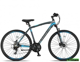 Hooptec Fahrräder Hooptec Trekking Bike 28 Zoll, Magnetic Plus 51 cm, Hydr. Bremsen, Antracied-blau
