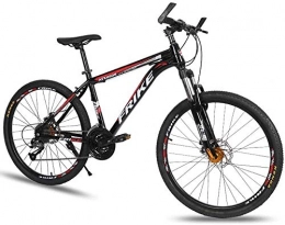 HQQ Fahrräder HQQ Mountainbike, Rennrad, Hard Tail Bike, 26 Zoll Fahrrad, Carbon Steel Adult Bike, 21 / 24 / 27 Speed ​​Bike, Buntes Fahrrad (Color : Black red, Size : 27 Speed)