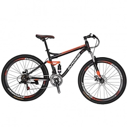 HYLK Mountainbike HYLK S7 Mountainbike 21 Gang 27, 5 Zoll Laufräder Fahrrad Orange (Speichenräder)