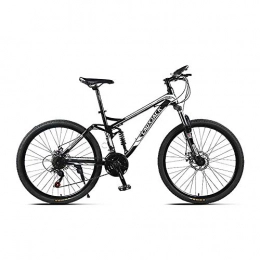 JAEJLQY Mountainbike JAEJLQY Fahrrad-Mountainbike, Neue Ankunft 21 / 24 / 27 geschwindigkeiten Disc bremsen Fett Bike 26 Zoll 26x4, 0"fett Reifen Schnee Fahrrad Öl frühling Gabel, Blacka, 24