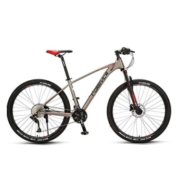 JKCKHA Mountainbike JKCKHA Herren- Und Damen-Mountainbike, Vorderradfederung, 33-Gang, 26 / 27, 5-Zoll-Räder, Leichter Aluminiumrahmen, Grau Und Rot, Grau, 26 Inches