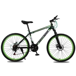 JLRTY Mountainbike JLRTY Mountainbike Fahrrad 26 ‚‘ Leicht Aluminium Rahmen 21 / 24 / 27 Geschwindigkeit Scheibenbremse Vorderachsfederung (Color : Green, Size : 24speed)