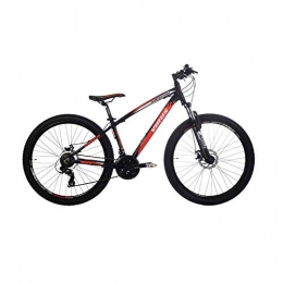 Jumpertrek Mountainbike Jumpertrek Fahrrad MTB 27, 5 Virus Alu Herren 21 Gänge Scheibenbremsen Mechanisch schwarz / rot matt T45 (Shimano ST-ef41 + ty-300)