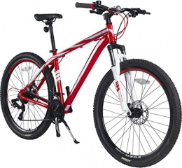 KRON Mountainbike KRON XC-100 Hardtail Aluminium Mountainbike 27.5 Zoll, 21 Gang Shimano Kettenschaltung mit Scheibenbremse | 18 Zoll Rahmen MTB Erwachsenen- und Jugendfahrrad | Rot & Weiß