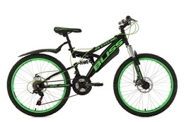 KS Cycling Mountainbike KS Cycling Jugendfahrrad Mountainbike Fully 24'' Bliss schwarz-grün RH 38 cm