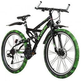 KS Cycling Fahrräder KS Cycling Mountainbike 26" Fully ATB „Crusher“ 21 Gänge schwarz-grün