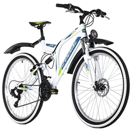 KS Cycling Mountainbike KS Cycling Mountainbike ATB Fully 26" Zodiac weiß-grün RH 48 cm