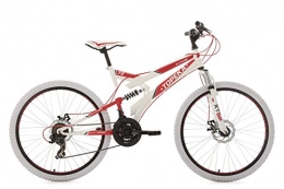 KS Cycling Mountainbike KS Cycling Mountainbike MTB Fully 26'' Topeka weiß-rot RH 44 cm