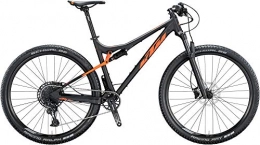 KTM Mountainbike KTM Scarp 294, 12 Gang Kettenschaltung, Herrenfahrrad, Full-Suspension, Modell 2020, 29', Black matt (orange), 53 cm