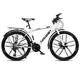 LILIS Mountainbike LILIS Mountainbike Fahrrad-Erwachsene Straßen-Fahrräder Mountainbike MTB Einstellbare Geschwindigkeit for Männer und Frauen 26in Räder Doppelscheibenbremse (Color : White, Size : 27 Speed)