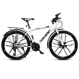 LILIS Mountainbike LILIS Mountainbike Fahrrad-Erwachsene Straßen-Fahrräder Mountainbike MTB Einstellbare Geschwindigkeit for Männer und Frauen 26in Räder Doppelscheibenbremse (Color : White, Size : 30 Speed)