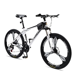 LLF Mountainbike LLF Fahrrad, 3 Messerrad Fahrrad Doppelscheibenbremsen Mountainbike Verschiedene Fahrräder Student MTB Racing für Erwachsene Student Im Freien Sport(Size:24 Speed, Color:Weiß)