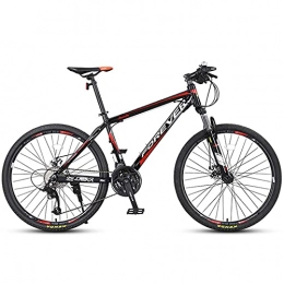 LLF Mountainbike LLF Fahrrad, Erwachsene Mountainbike, 24 Geschwindigkeiten, 24 / 26 / 27, 5-Zoll-räder, Kohlenstoffstahlrahmen, Doppelte Mechanische Scheibenbremsen, Mehrere Farben(Size:24inch, Color:Schwarz)