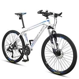 LLF Mountainbike LLF Fahrrad, Erwachsene Mountainbike, 24 Geschwindigkeiten, 24 / 26 / 27, 5-Zoll-räder, Kohlenstoffstahlrahmen, Doppelte Mechanische Scheibenbremsen, Mehrere Farben(Size:24inch, Color:Weiß)