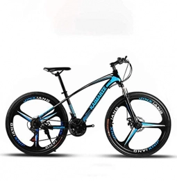 LUO Mountainbike LUO Fahrrad, 26-Zoll-Mountainbike für Erwachsene, Doppelscheiben-Bremsräder, Strand-Schneemobilfahrrad, Upgrade-Rahmen aus kohlenstoffhaltigem Stahl, Aluminiumlegierungsräder, Weiß, 21-Gang, Blau, 21 G
