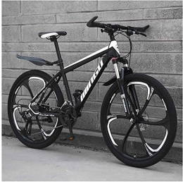 Lyyy Mountainbike Lyyy 26 Zoll Männer Mountain Bikes, High-Carbon Stahl Hardtail Mountainbike, Berg Fahrrad mit Federung vorne Adjustable Seat YCHAOYUE (Color : 27 Speed, Size : Black 6 Spoke)