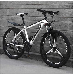 Lyyy Mountainbike Lyyy 26 Zoll Männer Mountain Bikes, High-Carbon Stahl Hardtail Mountainbike, Berg Fahrrad mit Federung vorne Adjustable Seat YCHAOYUE (Color : 30 Speed, Size : White 3 Spoke)