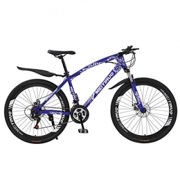 MENG Mountainbike MENG Mountainbikes 21 / 24 / 27 Geschwindigkeit Doppelscheibenbremse 26 Zoll Speichenräder Fachen Kohlenstoffstahlrahmen Mit Federgabel (Größe: 24 Geschwindigkeit, Farbe: Weiß) / Blau / 21 Geschwindigkeit