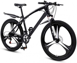 min min Mountainbike min min Bike, 26-Zoll-Mountainbikes, Dual-Scheibenbremse-Hardtail-Mountainbike, Unisex-Fahrrad, volles Suspension MTB-Fahrräder, Outdoor-Rennradfahren, 24-Fach, schwarz 3 gesprochen