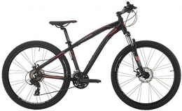 Cicli Cinzia Mountainbike Mountainbike Cicli Cinzia Sleek Mechanik Herren, Aluminium-Rahmen, Federgabel, Mechanische Scheibenbremsen, 21 Gang, 27, 5 Zoll (Matt Black / Red, 39)