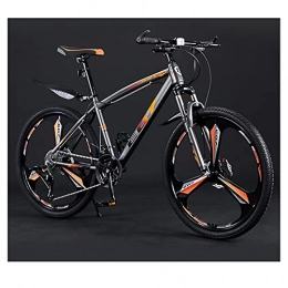 SHANRENSAN Mountainbike Mountainbike, Cross-Country-Mountainbike, 24-Zoll-26-Zoll-Mountainbike, Doppelscheibenbremse, Herren- Und Damen-Mountainbike Mit Variabler Geschwindigkeit(Buntes Orange-DREI-Messerrad, 24 Zoll)