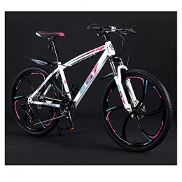 SHANRENSAN Mountainbike Mountainbike, Cross-Country-Mountainbike, 24-Zoll-26-Zoll-Mountainbike, Doppelscheibenbremse, Herren- Und Damen-Mountainbike Mit Variabler Geschwindigkeit(Buntes Puder – sechs Messerräder, 24 Zoll)